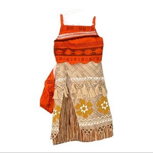 Disney Store Moana Costume Dress Girls size 5/6